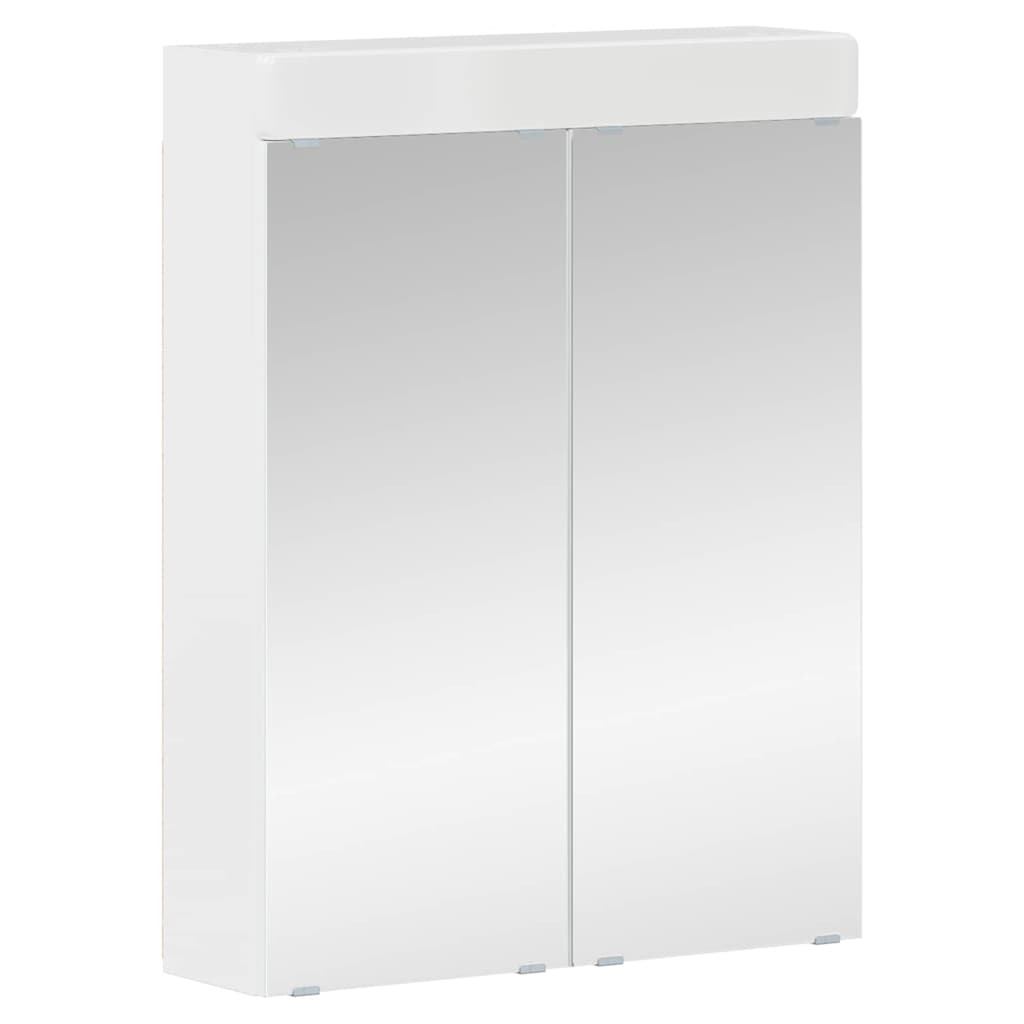 Set di mobili per il bagno TULUM 4 pz Bianco Lucido | homemem39