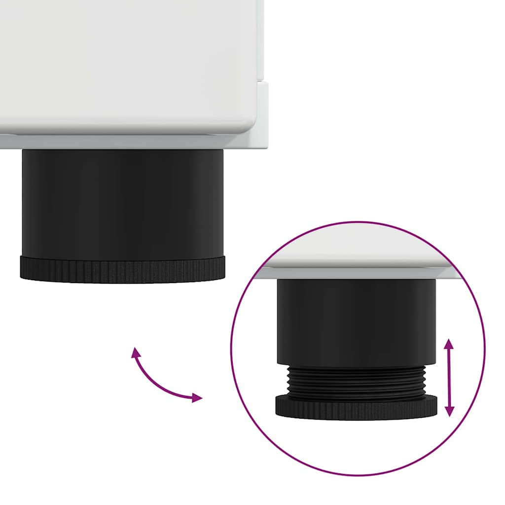 Set di mobili per il bagno TULUM 4 pz Bianco Lucido | homemem39