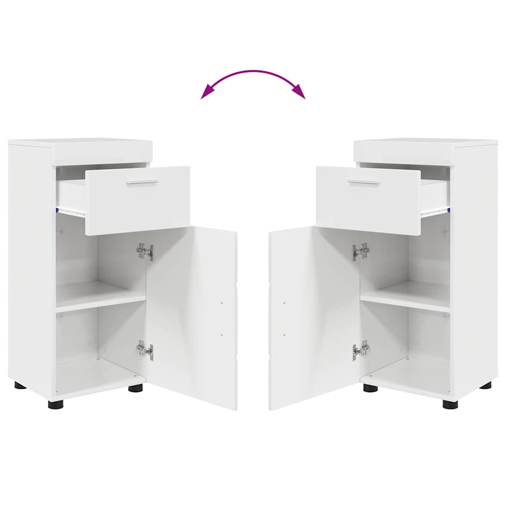 Set di mobili per il bagno TULUM 4 pz Bianco Lucido | homemem39