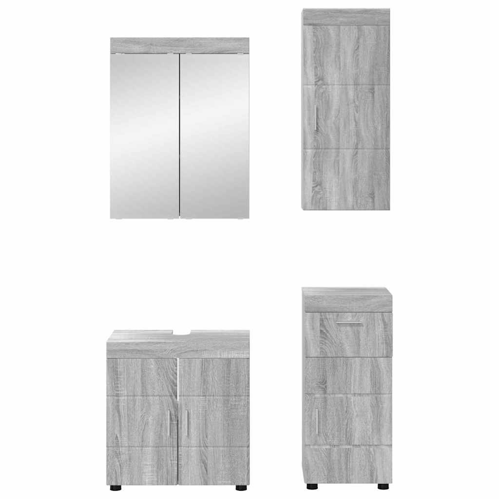 Set di mobili per il bagno TULUM 4 pcs Grigio Sonoma | homemem39