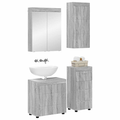 Set di mobili per il bagno TULUM 4 pcs Grigio Sonoma | homemem39