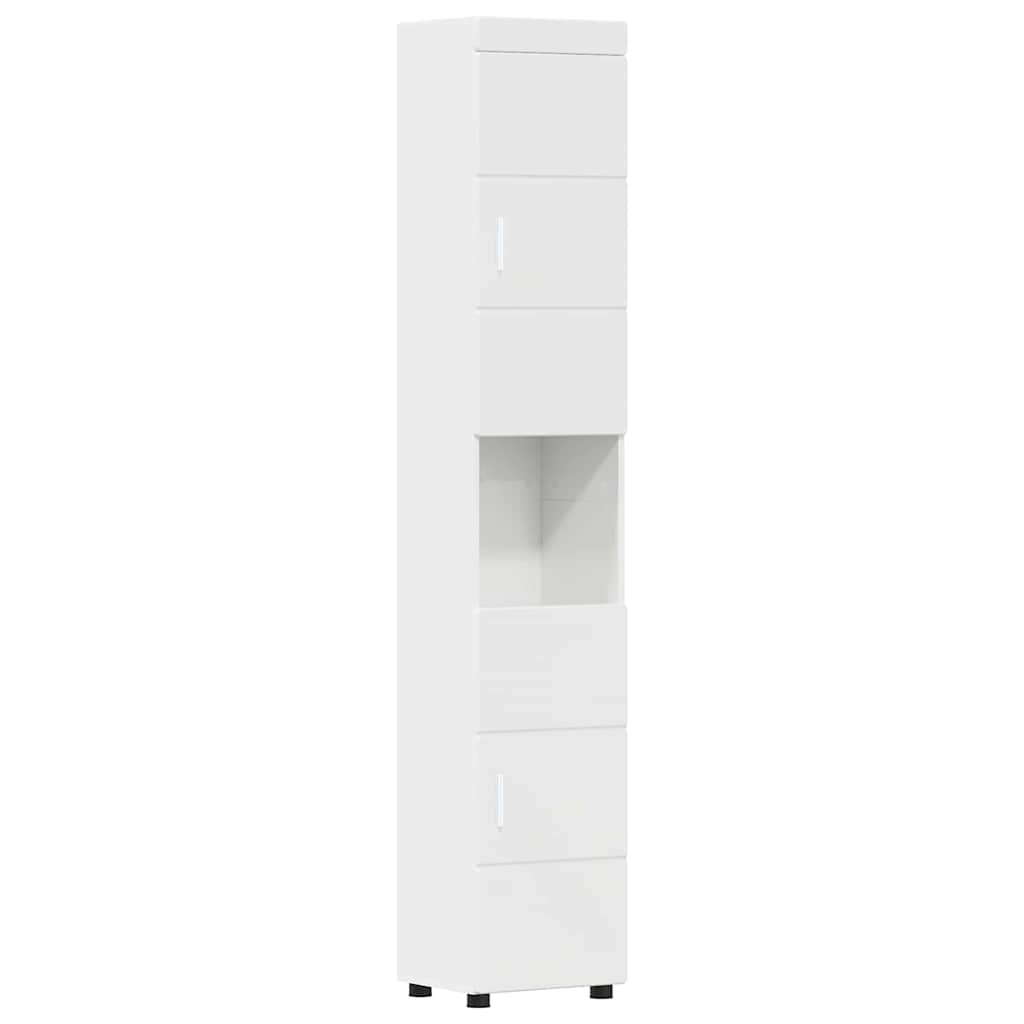 Set di mobili per il bagno TULUM 5 pz Bianco Lucido | homemem39