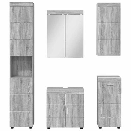 Set di mobili per il bagno TULUM 5 pcs Grigio Sonoma