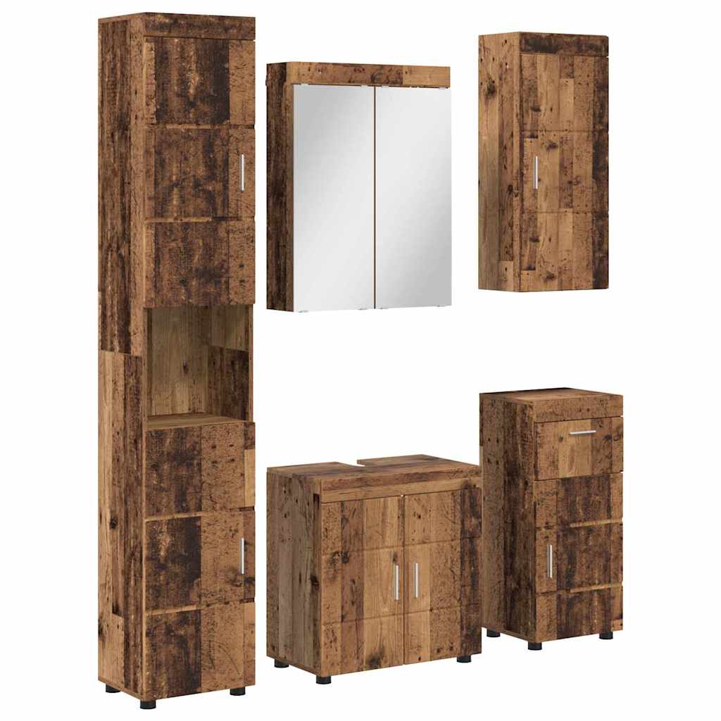 Set di mobili per il bagno TULUM 5 pcs Legno vecchio