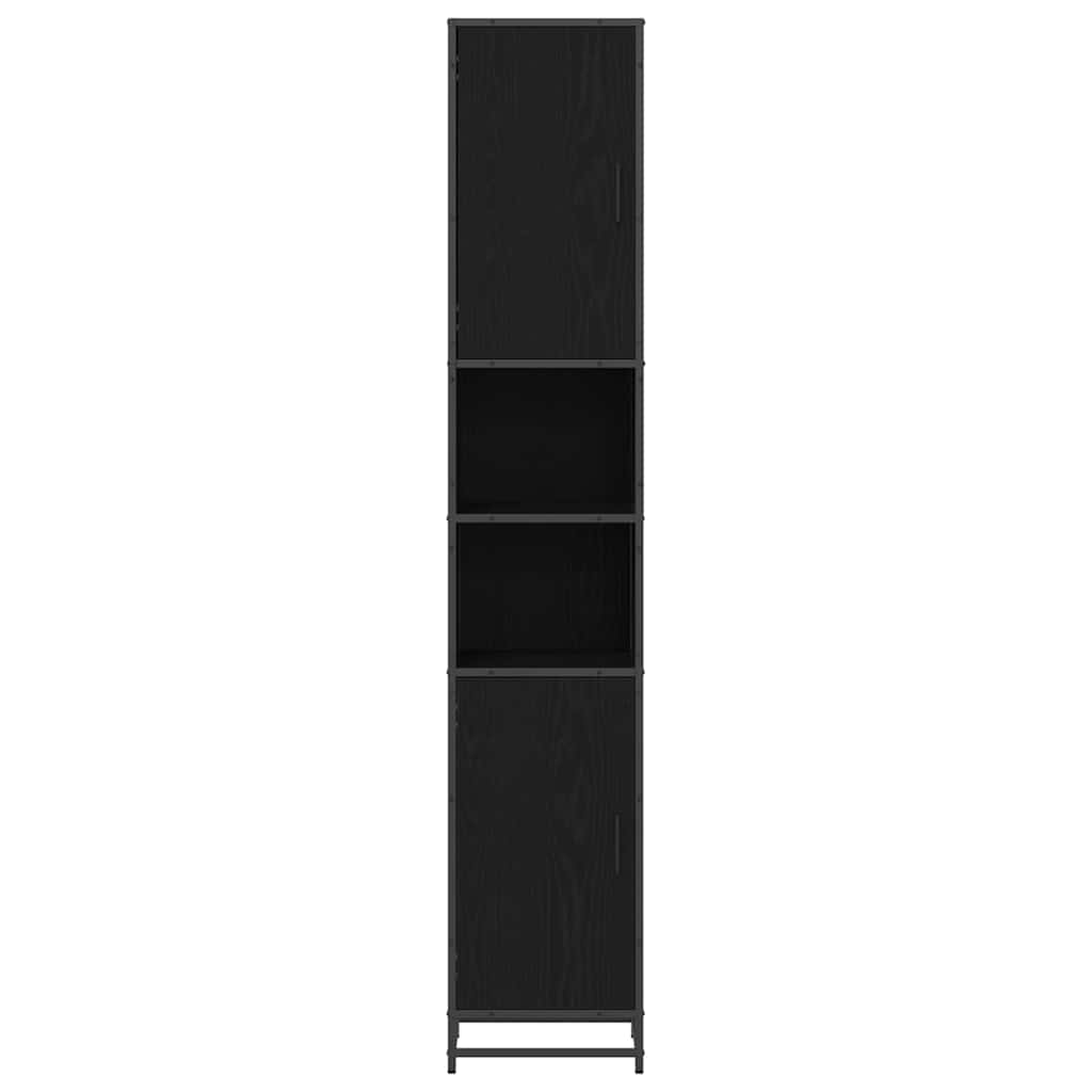 Set di mobili per il bagno Rovere Nero 35 x 37,5 x 188,5 cm | homemem39