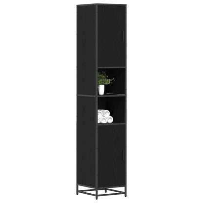 Set di mobili per il bagno Rovere Nero 35 x 37,5 x 188,5 cm | homemem39