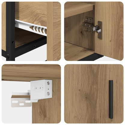 Set di mobili per il bagno con porta 2 pcs Rovere artigianale