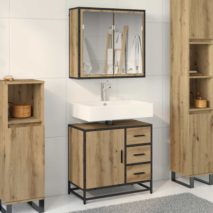 Set di mobili per il bagno con porta 2 pcs Rovere artigianale | homemem39