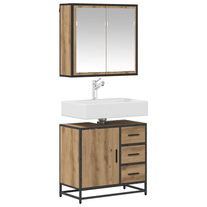 Set di mobili per il bagno con porta 2 pcs Rovere artigianale | homemem39