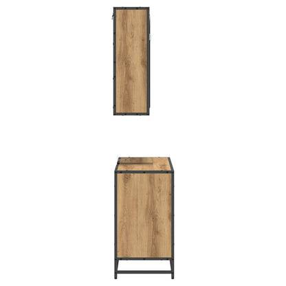 Set di mobili per il bagno con porta 2 pcs Rovere artigianale | homemem39