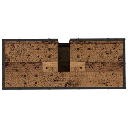 Set di mobili per il bagno con cassetto 4 pcs Legno vecchio