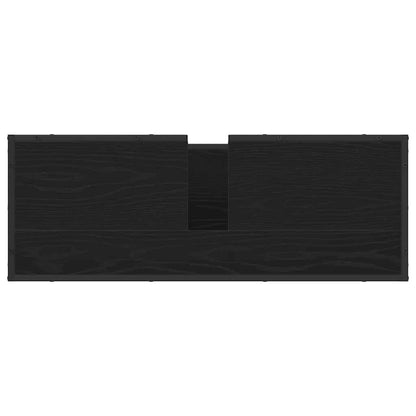 Set di mobili per il bagno 4 pcs Rovere Nero Legno multistrato