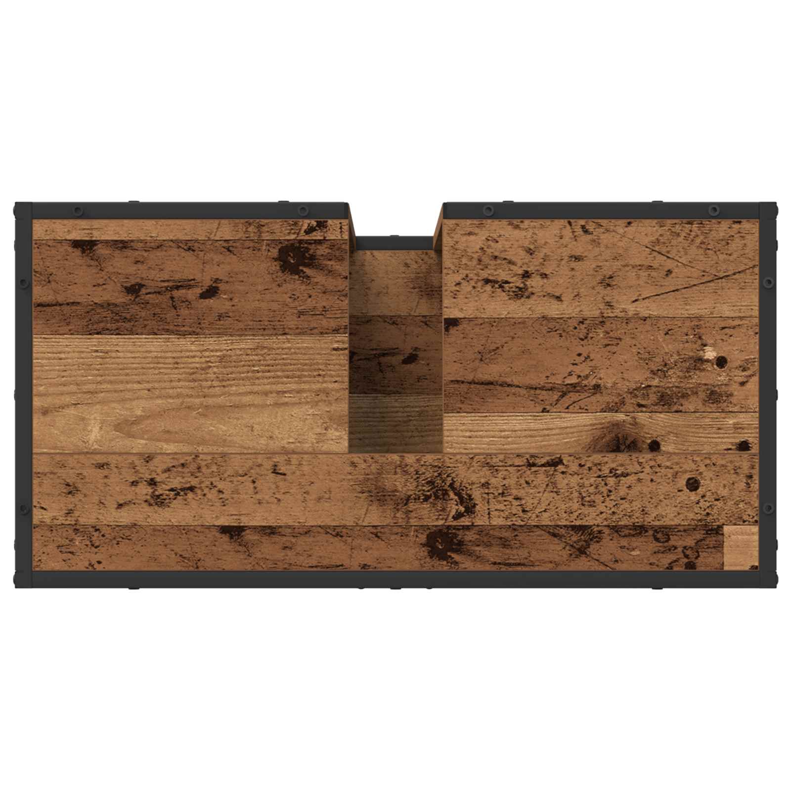 Set di mobili per il bagno con lo scaffale 2 pcs Legno vecchio | homemem39