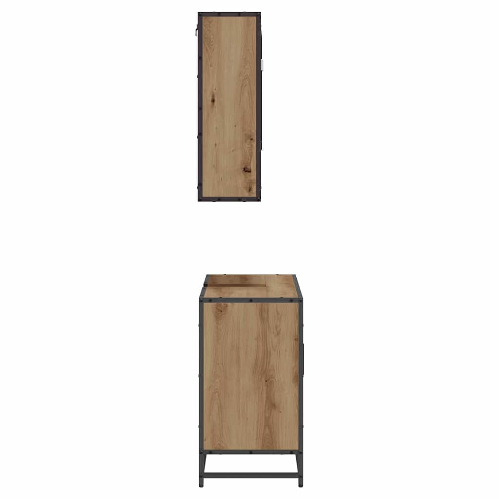 Set di mobili per il bagno con porta 2 pcs Rovere artigianale