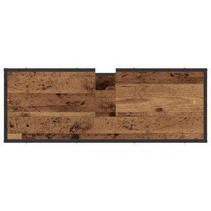 Set di mobili per il bagno con lo scaffale 3 pcs Legno vecchio