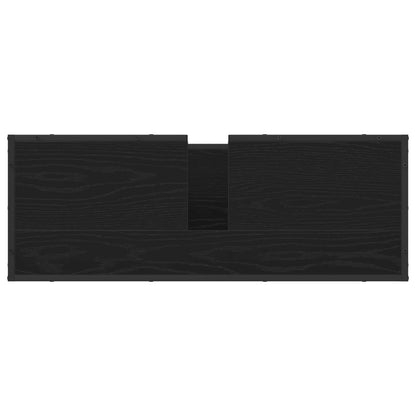 Set di mobili per il bagno 2 pcs Rovere Nero Legno multistrato | homemem39