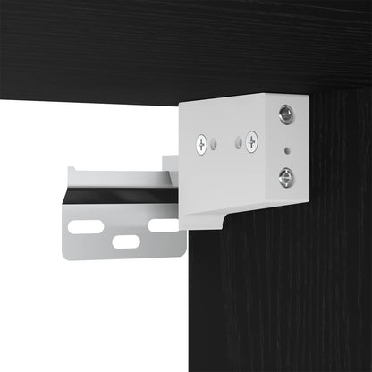 Set di mobili per il bagno 3 pcs Rovere Nero Legno multistrato | homemem39