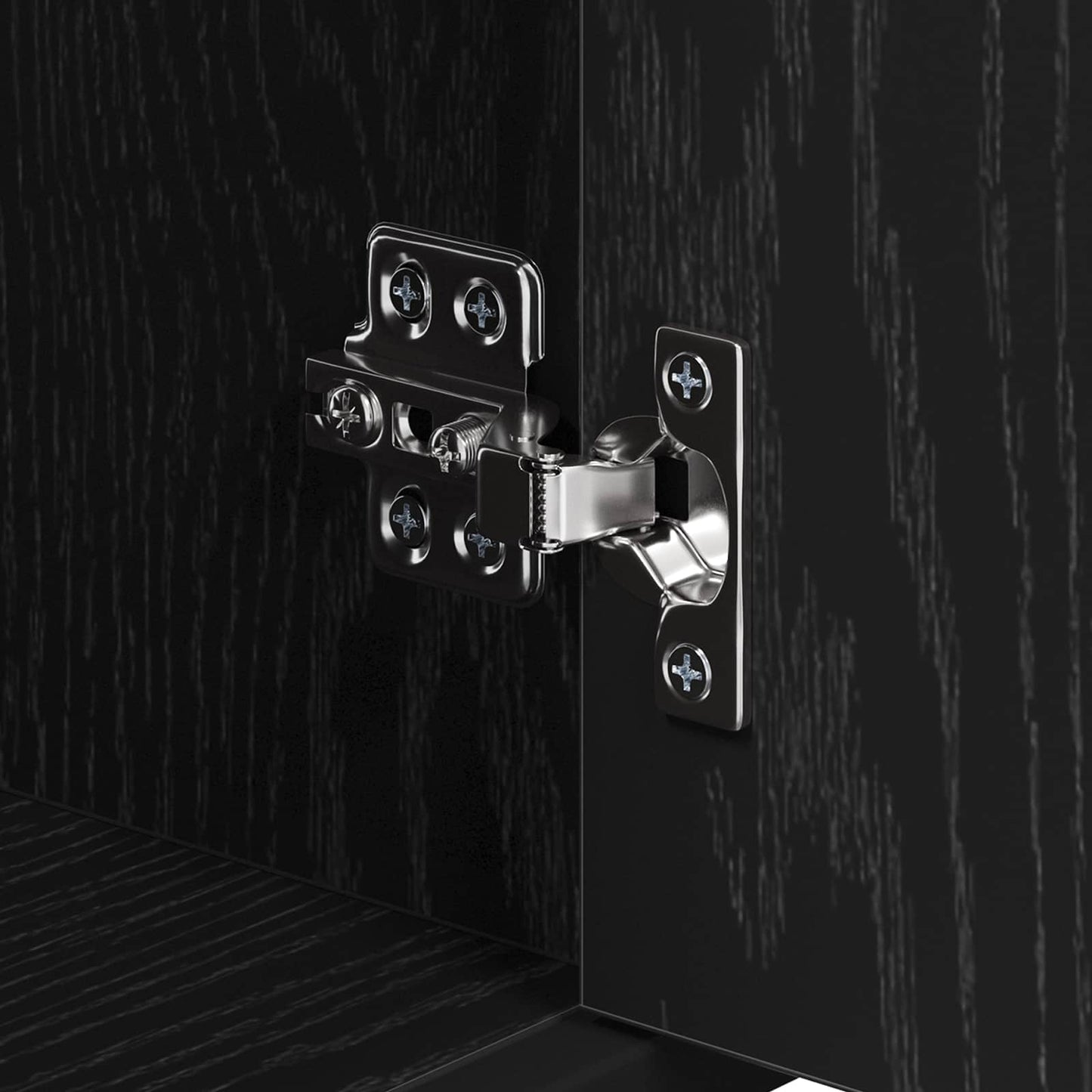 Set di mobili per il bagno 3 pcs Rovere Nero Legno multistrato | homemem39