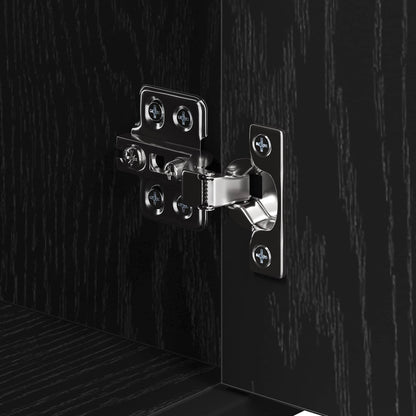 Set di mobili per il bagno 3 pcs Rovere Nero Legno multistrato | homemem39