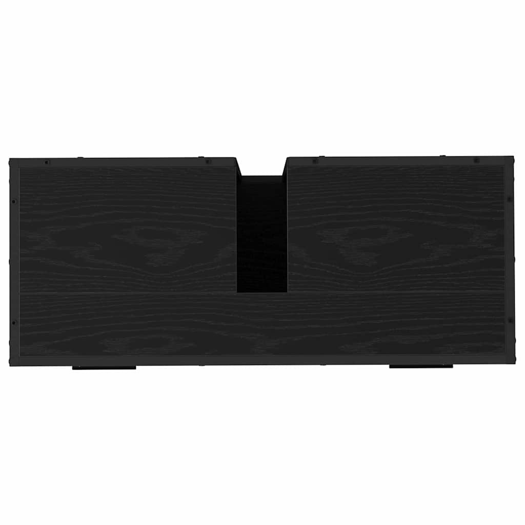 Set di mobili per il bagno 3 pcs Rovere Nero Legno multistrato | homemem39