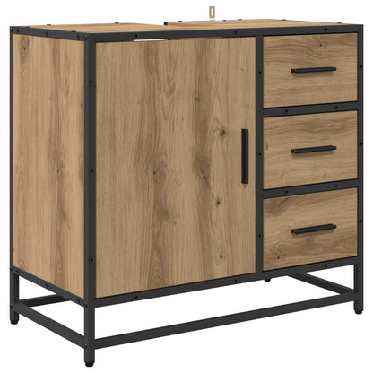 Set di mobili per il bagno 3 pz Rovere artigianale | homemem39