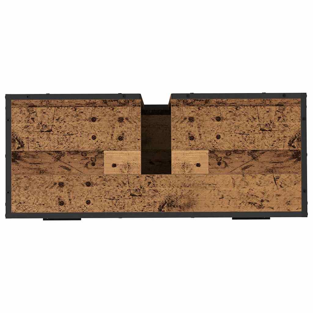 Set di mobili per il bagno con cassetto 2 pcs Legno vecchio | homemem39