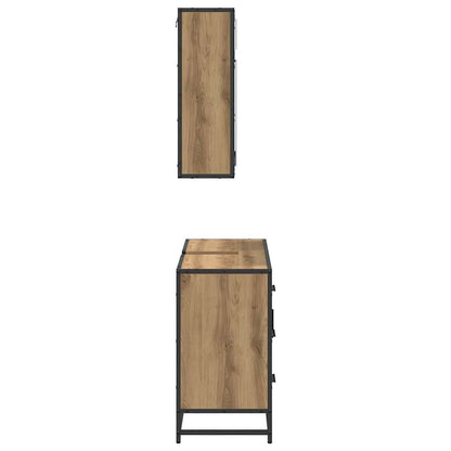 Set di mobili per il bagno 2 pz Rovere artigianale | homemem39