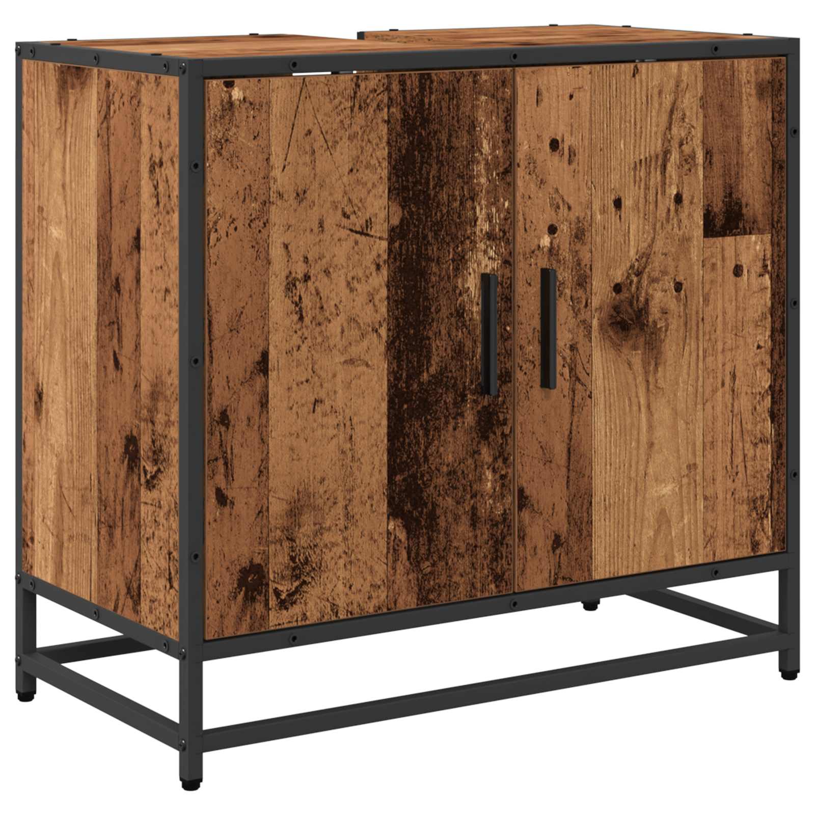Set di mobili per il bagno con cassetto 3 pcs Legno vecchio | homemem39