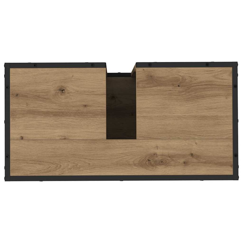 Set di mobili per il bagno 3 pz Rovere artigianale | homemem39