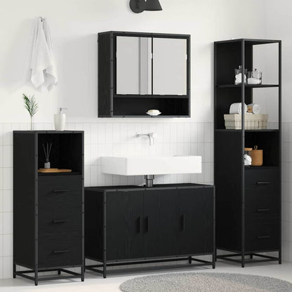 Set di mobili per il bagno con cassetto 3 pcs Legno vecchio | homemem39