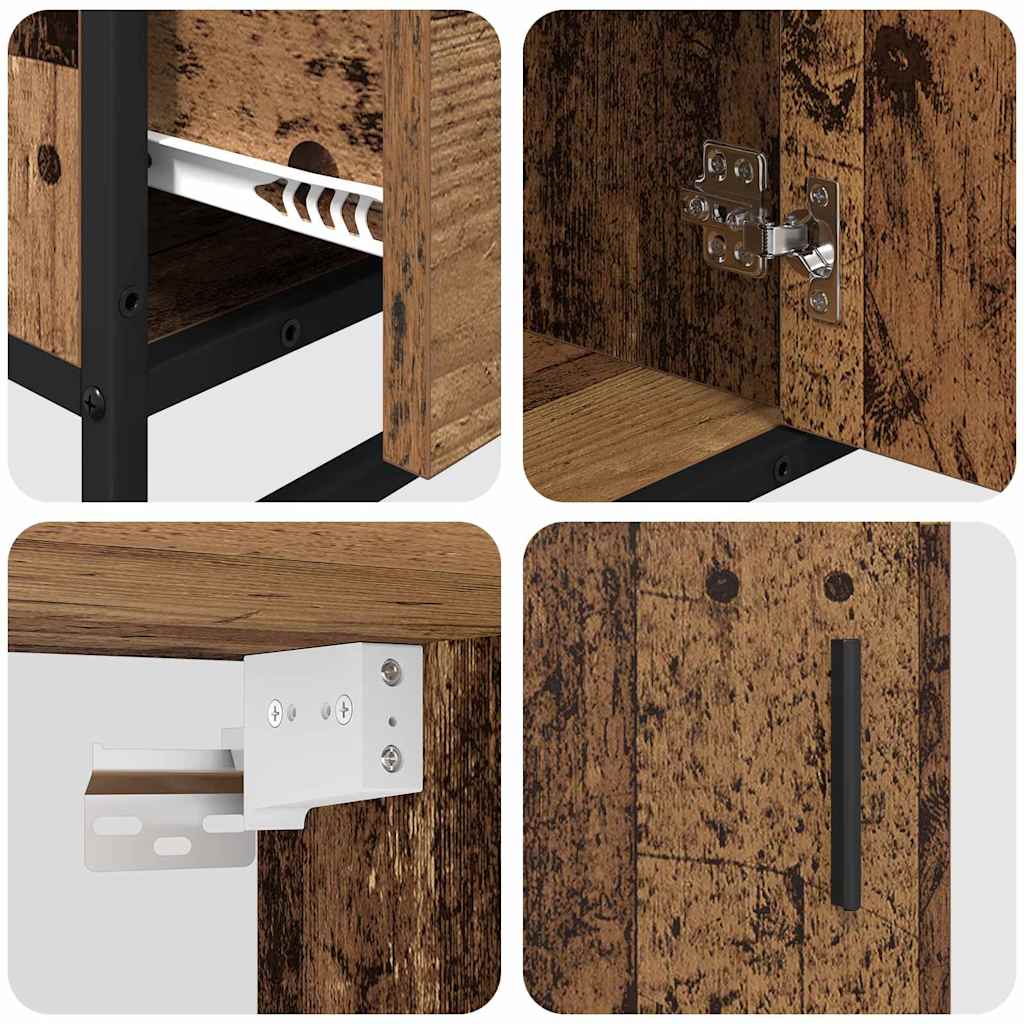 Set di mobili per il bagno con cassetto 3 pcs Legno vecchio | homemem39