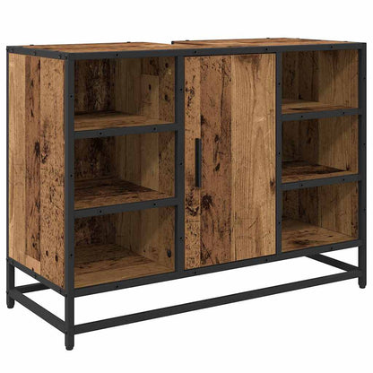 Set di mobili per il bagno con lo scaffale 3 pcs Legno vecchio