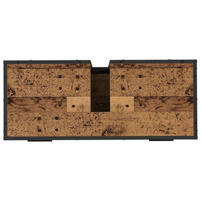 Set di mobili per il bagno con cassetto 3 pcs Legno vecchio | homemem39
