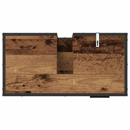 Set di mobili per il bagno con cassetto 2 pcs Legno vecchio