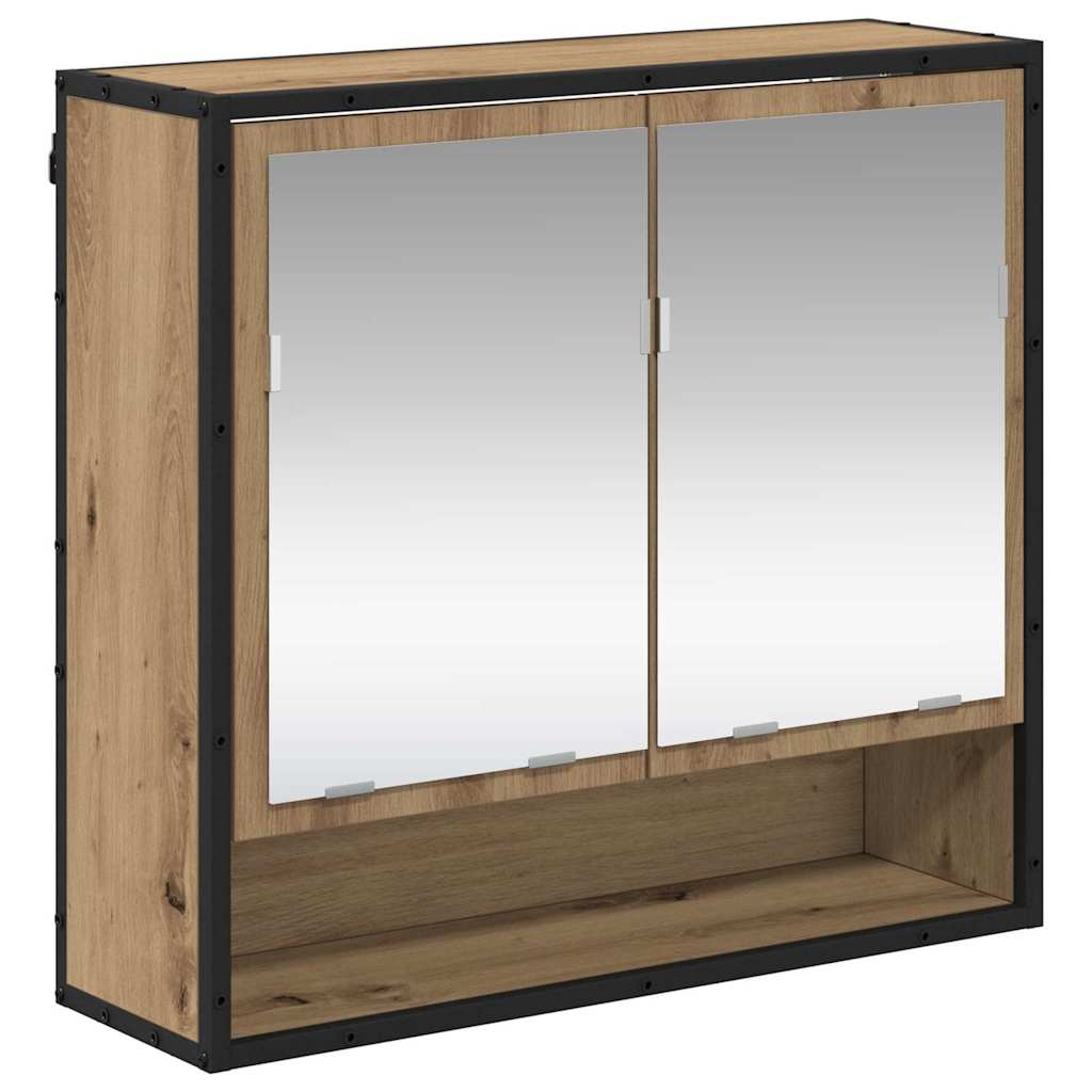 Set di mobili per il bagno 3 pz Rovere artigianale | homemem39