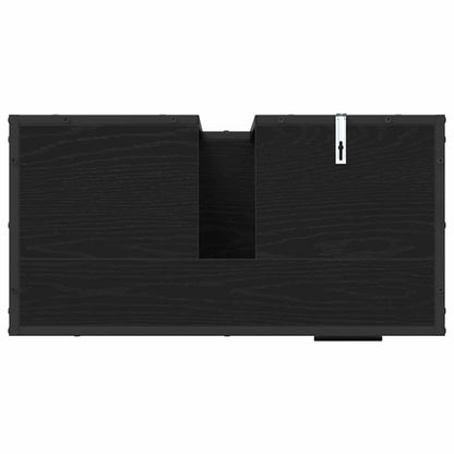 Set di mobili per il bagno 3 pcs Rovere Nero Legno multistrato