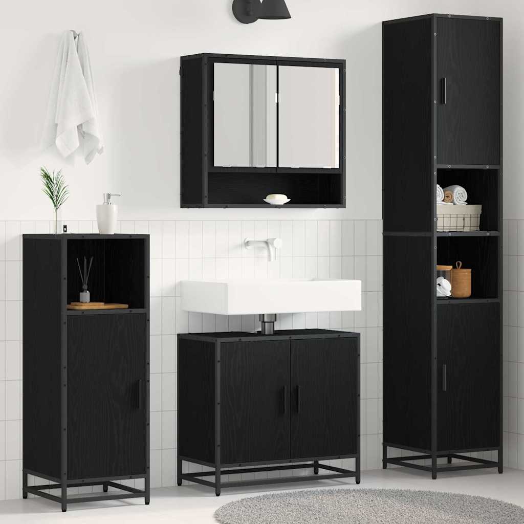 Set di mobili per il bagno 3 pz Rovere artigianale | homemem39