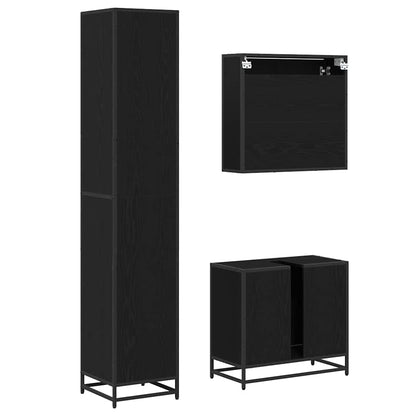Set di mobili per il bagno 3 pz Rovere artigianale | homemem39