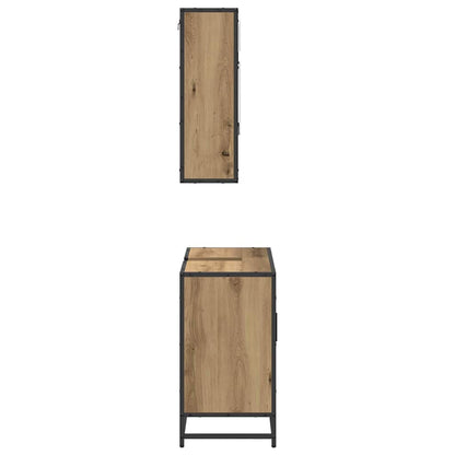 Set di mobili per il bagno 2 pz Rovere artigianale | homemem39