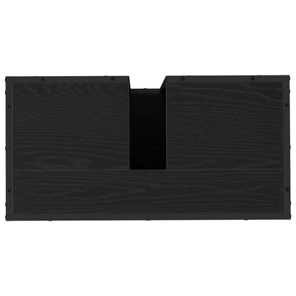Set di mobili per il bagno 2 pcs Rovere Nero Legno multistrato | homemem39