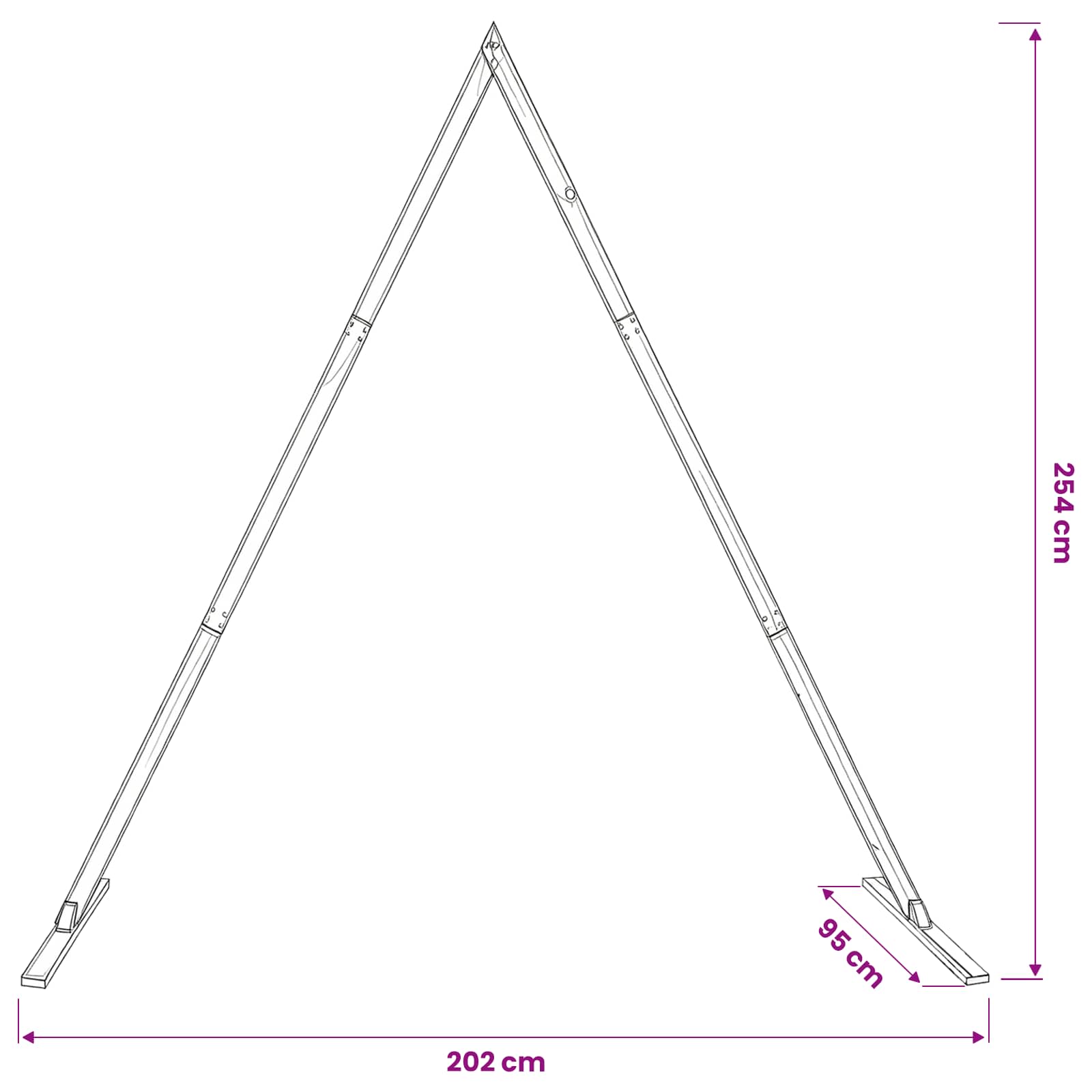 Arco Nuziale Marrone Chiaro 202 x 95 x 254 cm | homemem39
