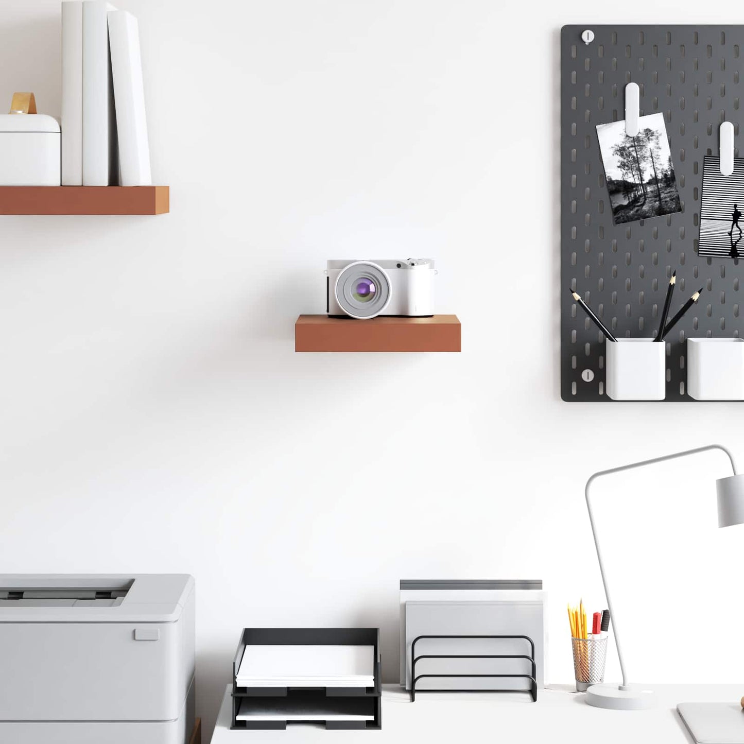 Scaffale da parete Rosso 23 x 23,5 x 4 cm Legno multistrato