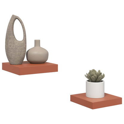 Scaffale da parete 2 pcs Rosso 23 x 23,5 x 4 cm