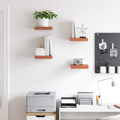 Scaffale da parete 4 pcs Rosso 23 x 23,5 x 4 cm