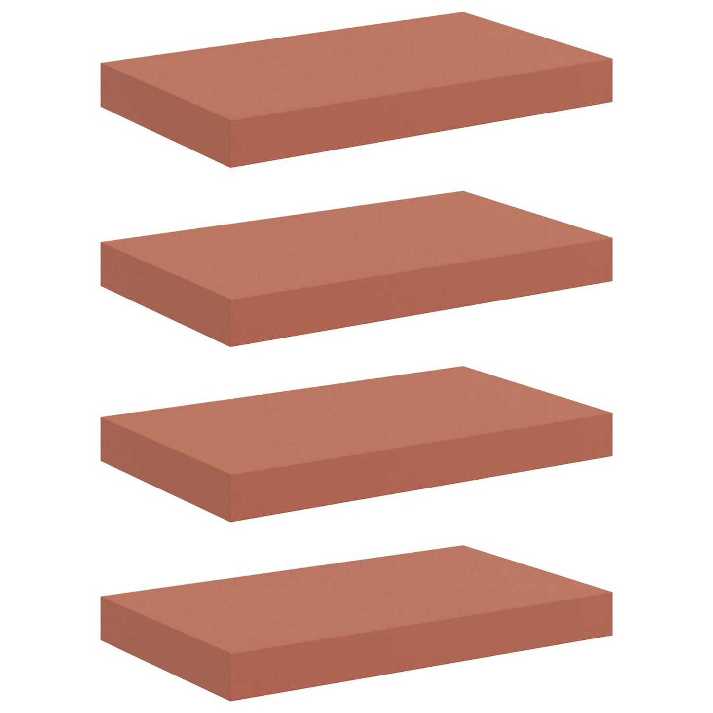 Scaffale da parete 4 pcs Rosso 40 x 23,5 x 4 cm