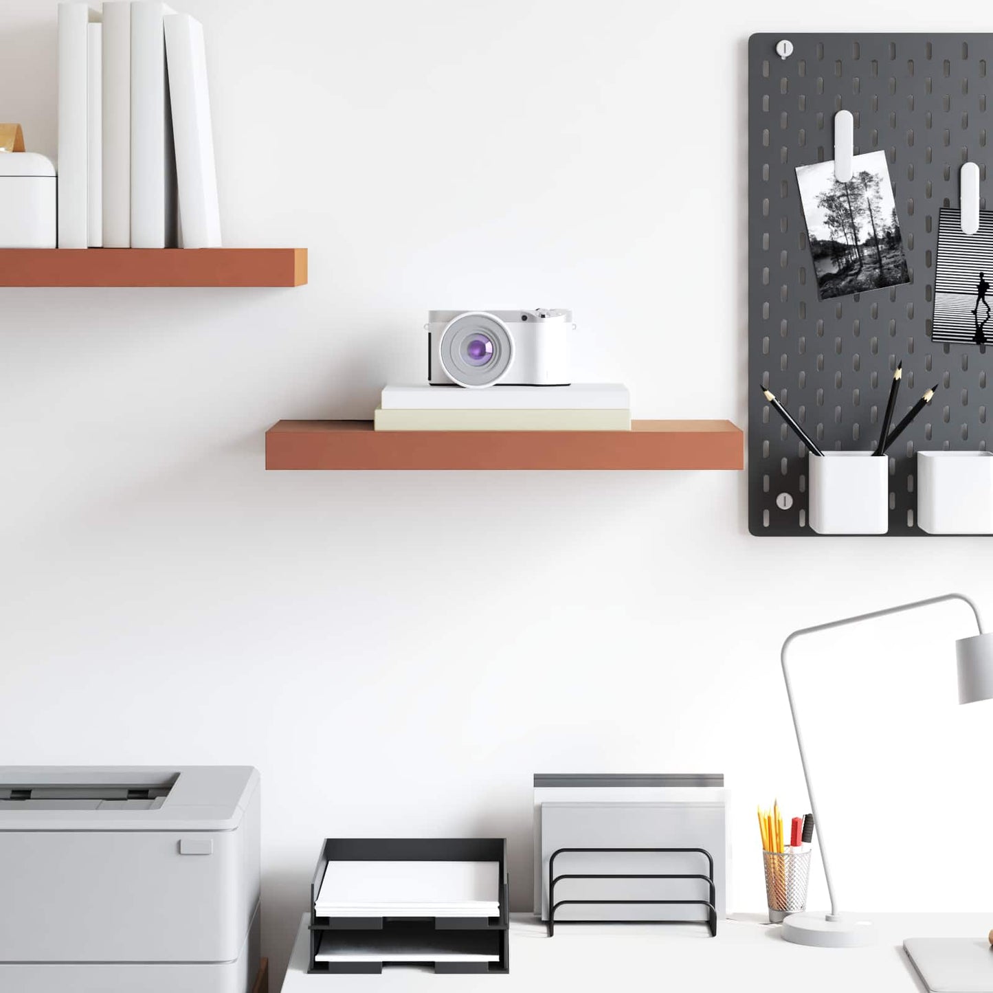 Scaffale da parete Rosso 50 x 23 x 4 cm Legno multistrato