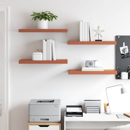 Scaffale da parete 4 pcs Rosso 50 x 23 x 4 cm Legno multistrato