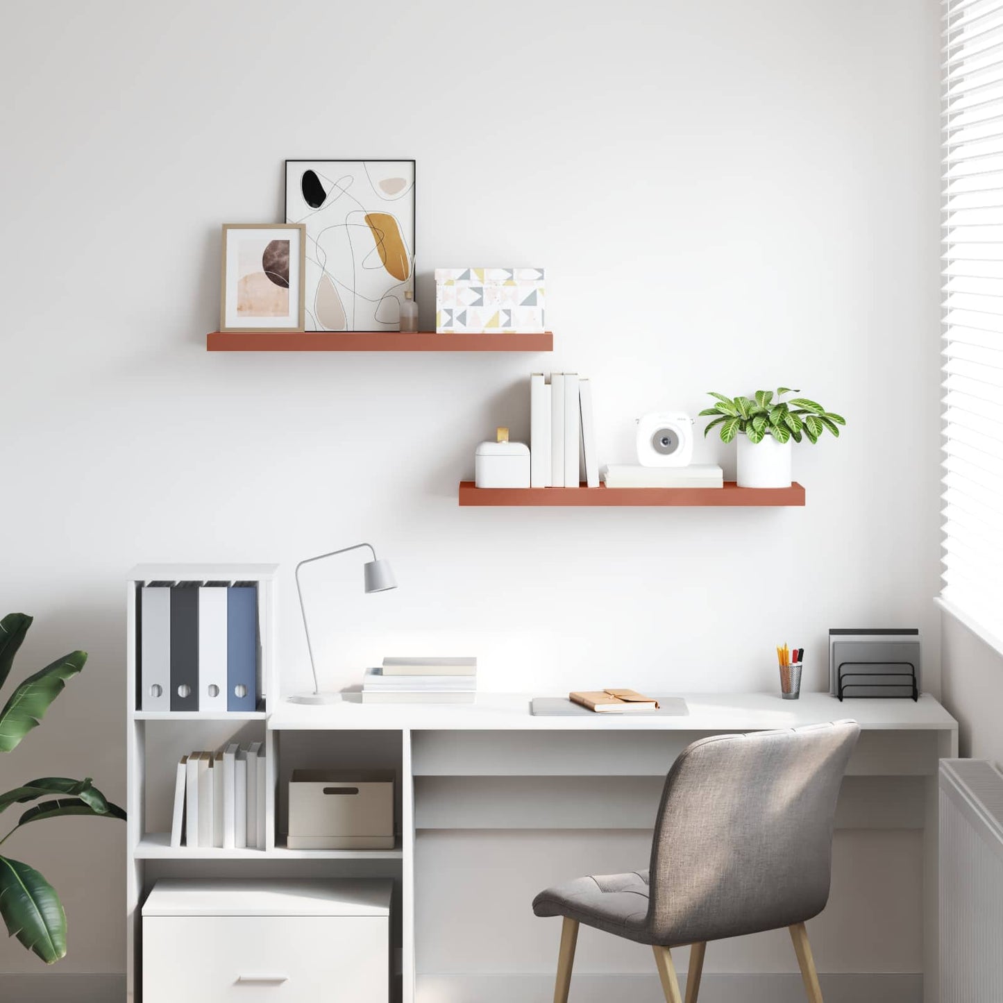 Scaffale da parete 2 pcs Rosso 80 x 23,5 x 4 cm