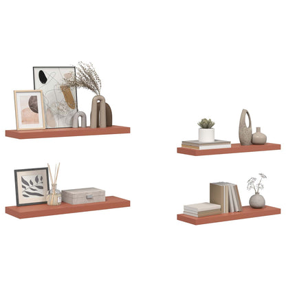 Scaffale da parete 4 pcs Rosso 80 x 23,5 x 4 cm