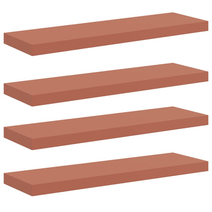 Scaffale da parete 4 pz Rosso 90 x 23,5 x 3,8 cm